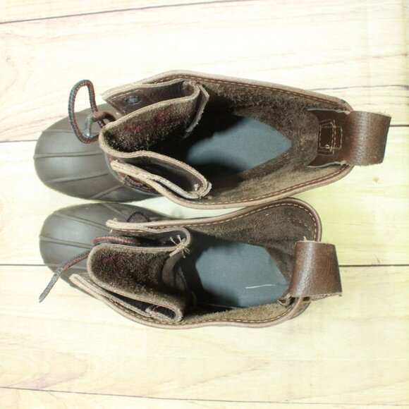 LL Bean Maine Hunting Boots Unlined Steel Shank Leather Brown Size 7 M - Picture 7 of 10